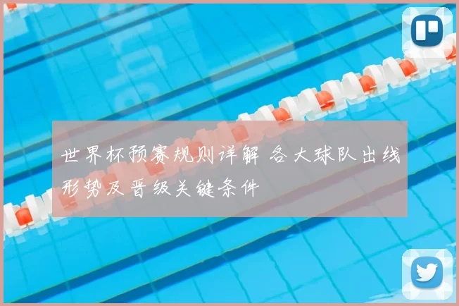世界杯预赛规则详解 各大球队出线形势及晋级关键条件
